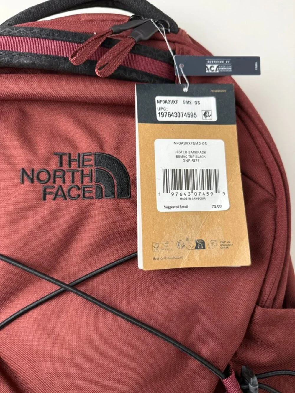 The North Face Unisex Jester Everyday Laptop Backpack Sumac/TNF Black 28L